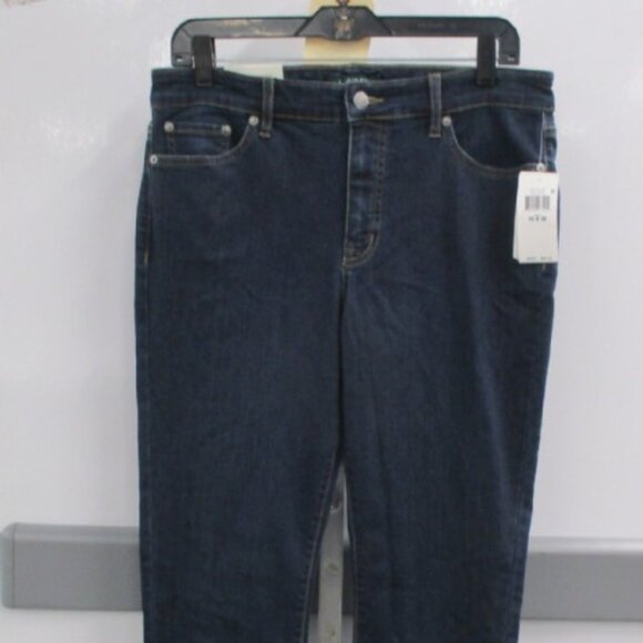 WOMENS RALPH LAUREN SIZE 10 JEANS NWT MED WASH STRAIGHT LEG MID RISE - Picture 1 of 4